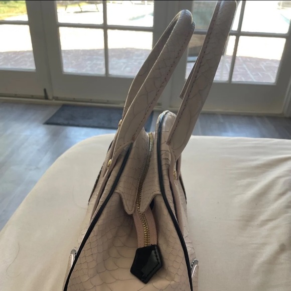 SOLD-Vintage Vivienne Westwood Yasmine Bag - Pink; Snake Print - Picture 9 of 14